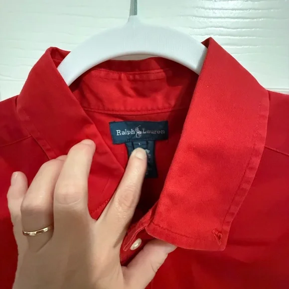 Ralph Lauren Boy’s large Red Button-Down Shirt - Picture 2 of 3